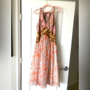 Floral Print Halter Dress